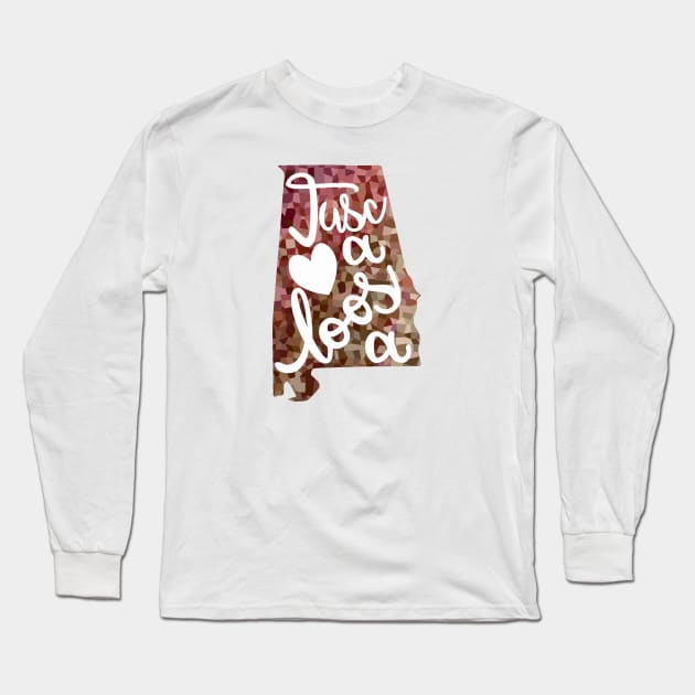 Tuscaloosa Alabama Map Long Sleeve T-Shirt by candhdesigns